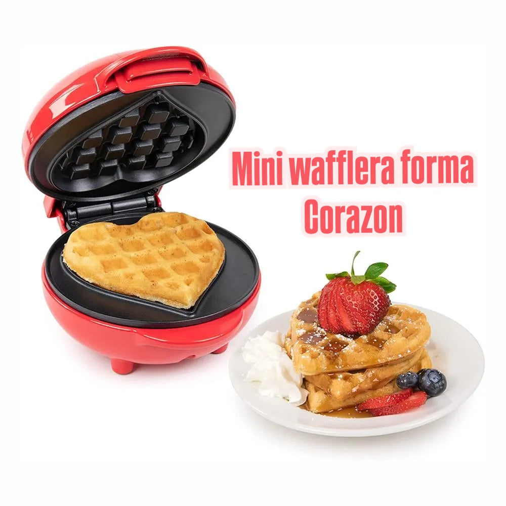 Waflera Eléctrica Portátil forma Corazón