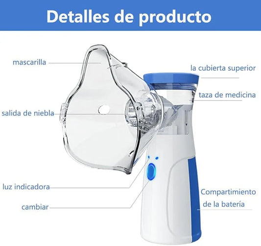 Nebulizador Recargable Portátil Niños y Adultos